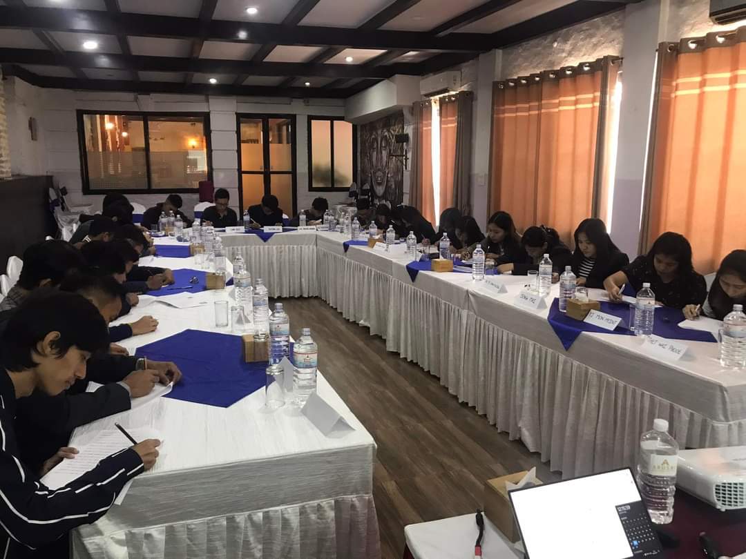 Candidates completing written preparation activities