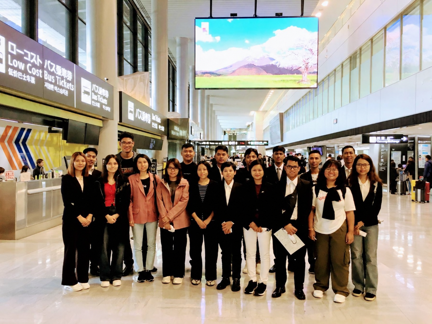 Bagan Time candidates together at the airport